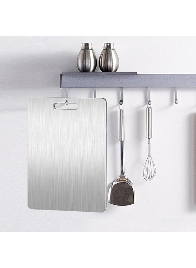 Orchid Stainless Steel Cutting Board 34x23 cm, Non-Porous Kitchen Chopping Board, Hygienic, Odour-Resistant Chopping Board, Food Prep Board for Meat, Fruits & Vegetables Cutting Board - Image 2